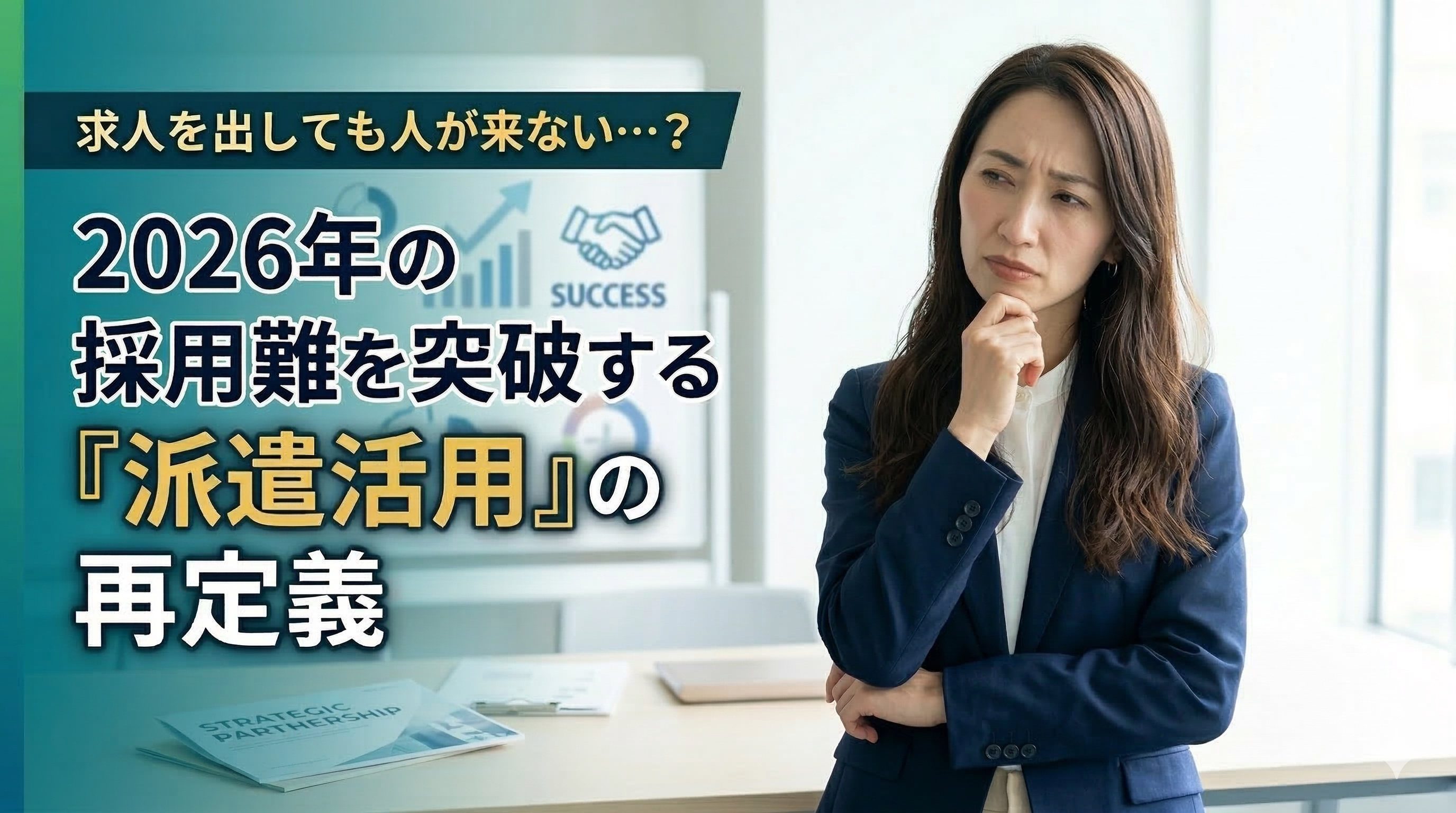 求人を出しても人が来ない…？2026年の採用難を突破する「派遣活用」の再定義